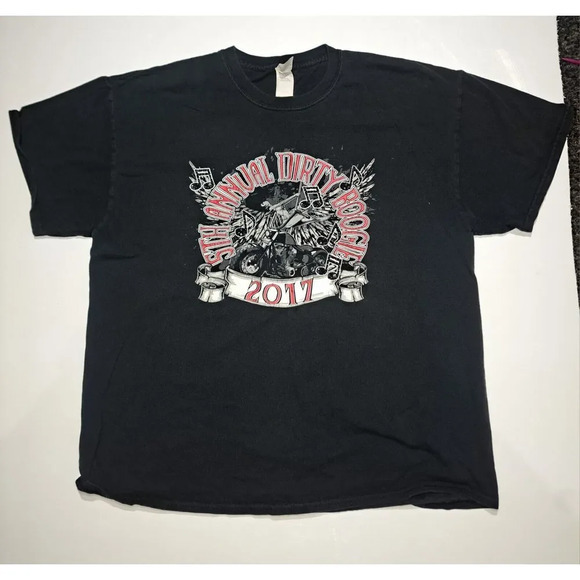 2017 5th Annual Dirty Boogie Bike Run T Shirt Men's Size XL Biker Support - Picture 1 of 4